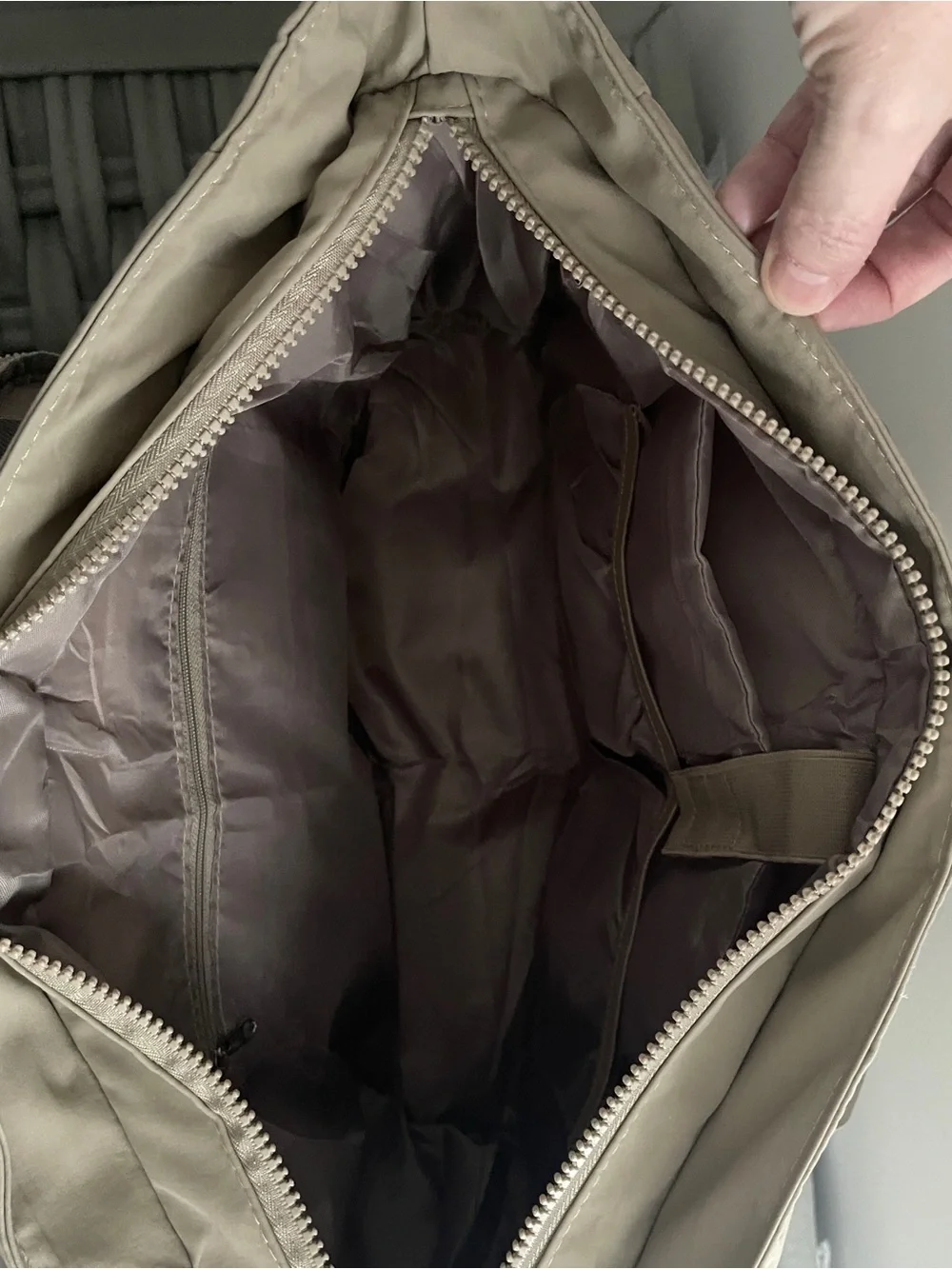 Beige Puffy Gym Yoga Tote Bag